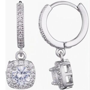 Dazzling Silver Crystal Drop Earrings